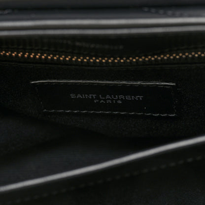 Saint Laurent Calfskin Y Quilted Monogram Toy Loulou Crossbody Bag Black 6 of 10