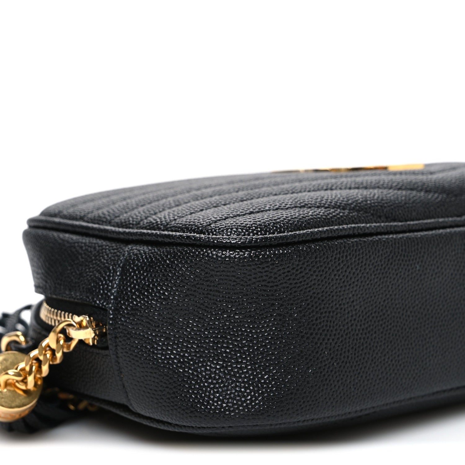 Saint Laurent Grain De Poudre Matelasse Monogram Mini Lou Camera Bag Black 9 of 10