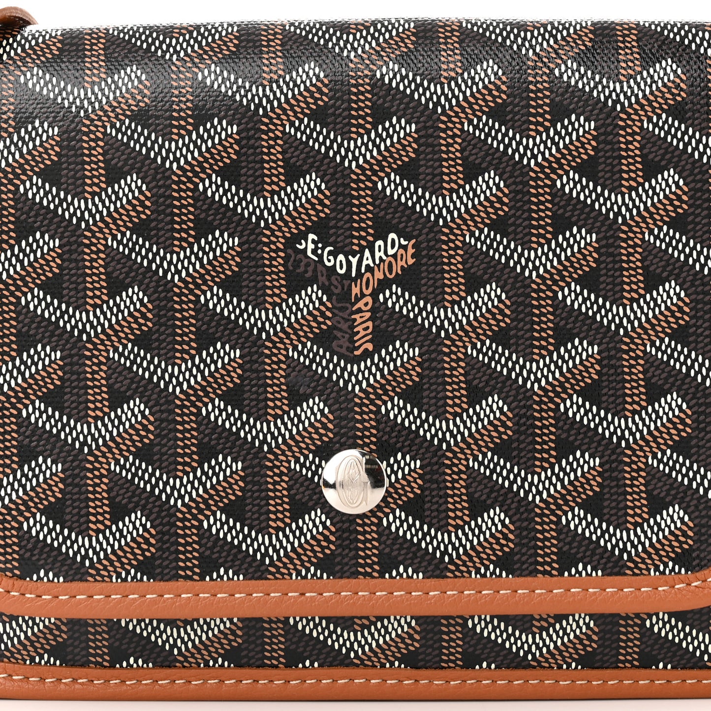 Goyardine Plumet Wallet Clutch Black Gold