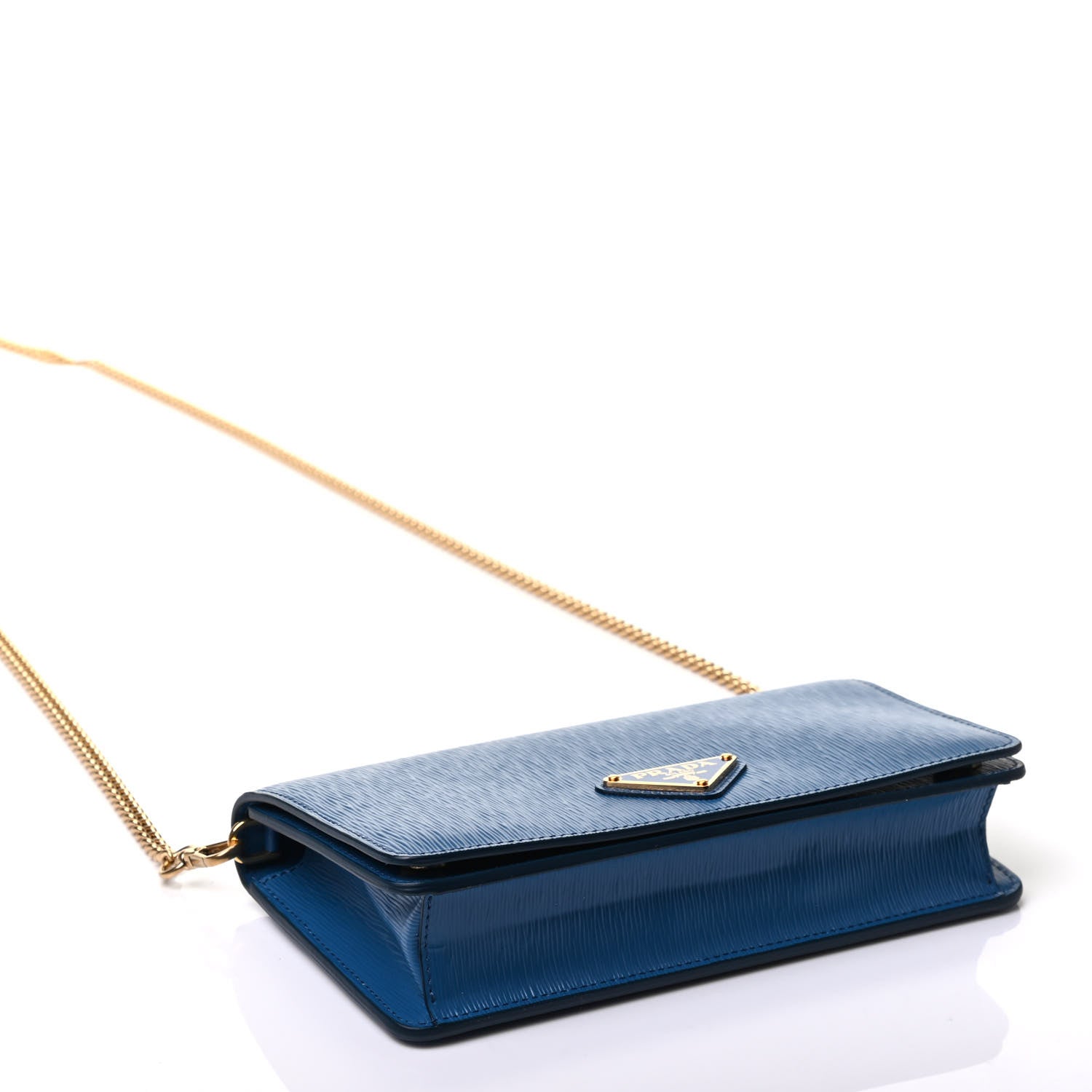 Prada Vitello Move Triangle Logo Miniborse Cobalto 3 of 7