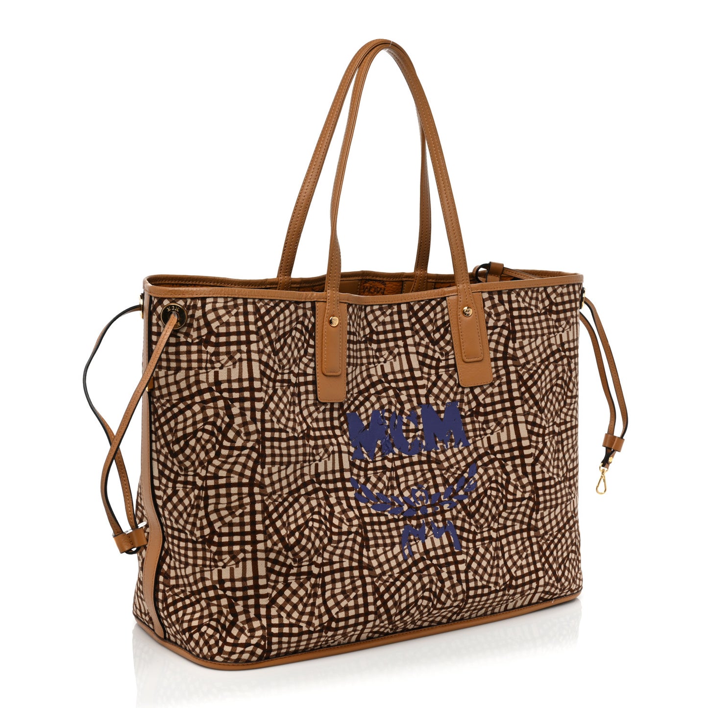 Visetos Large Liz Reversible Shopper Tote Cognac