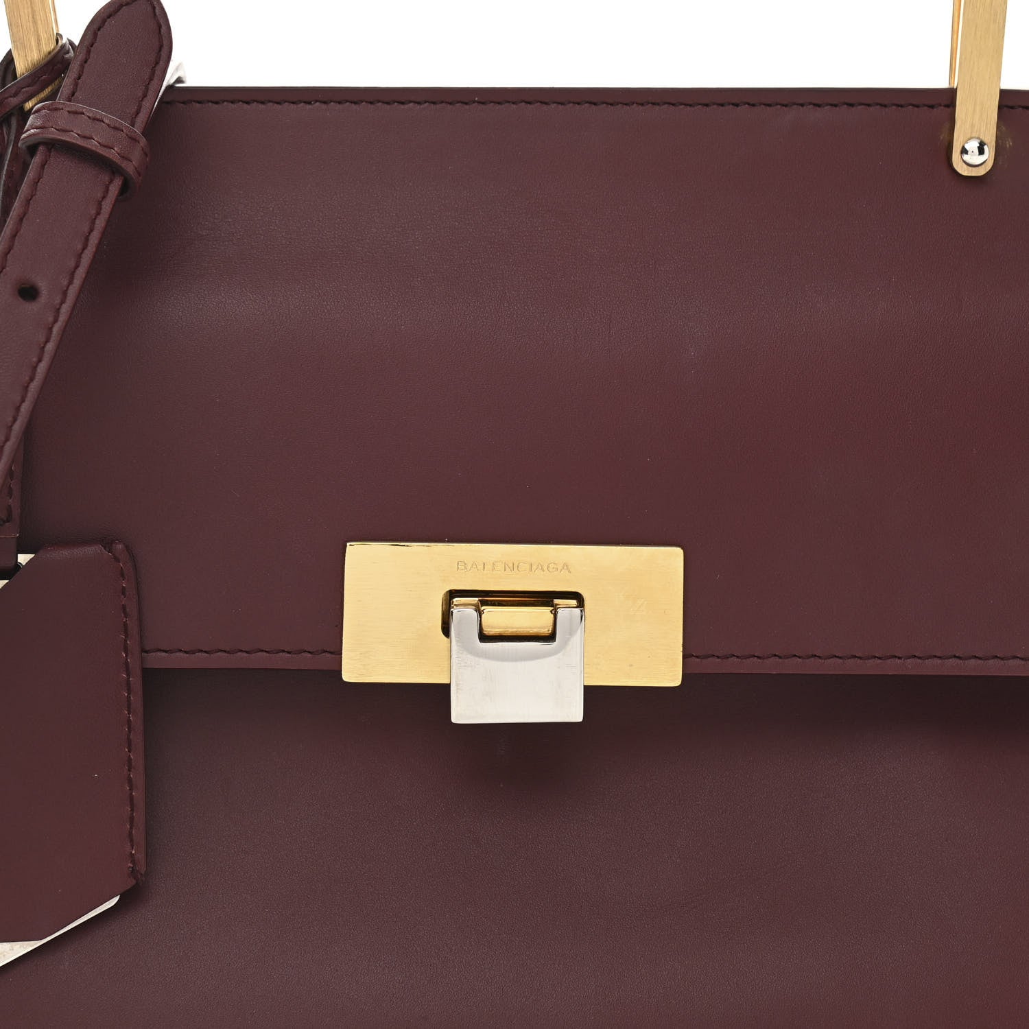 Balenciaga Calfskin Le Dix Cartable S Bag Aubergine 8 of 11
