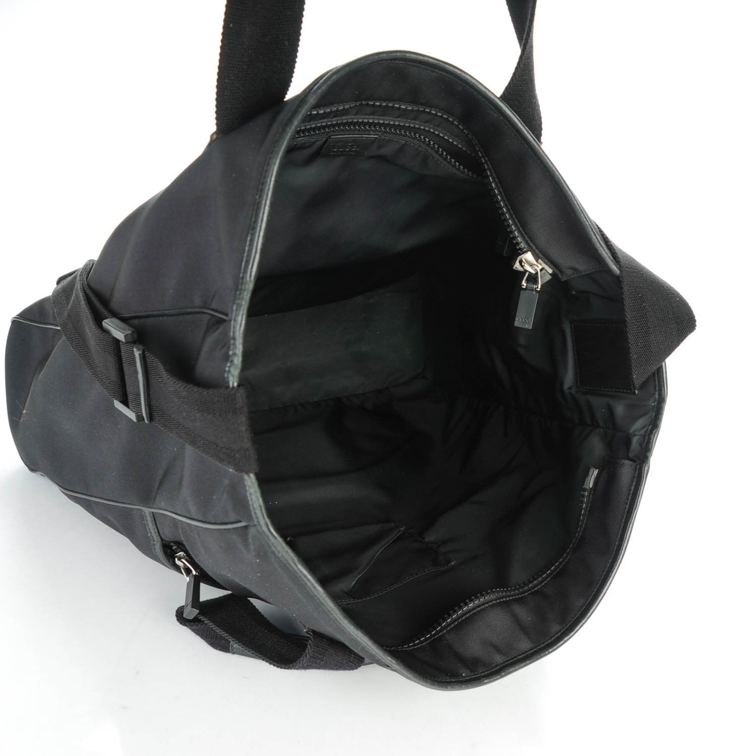 Gucci Nylon Web Interlocking Tote Black 5 of 7