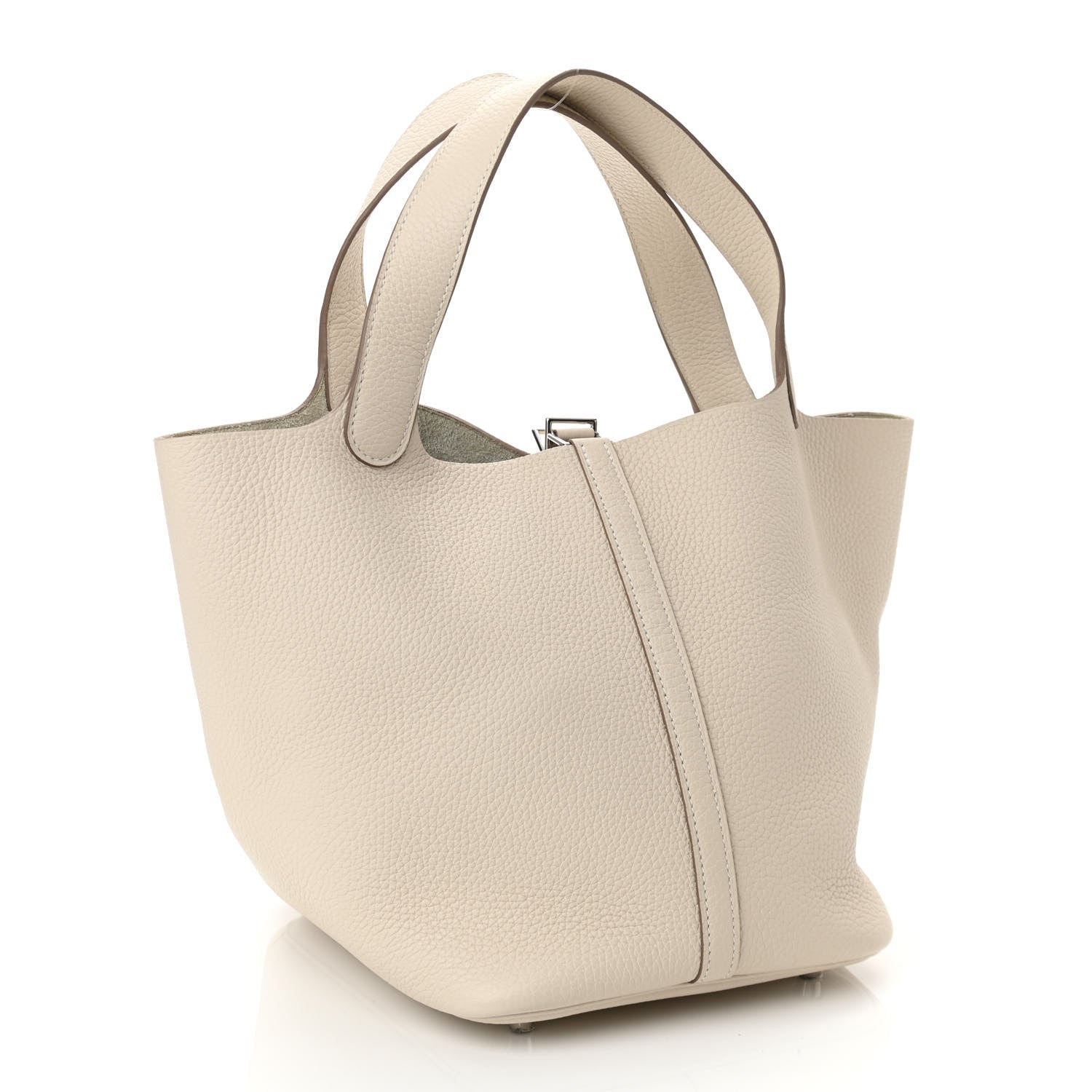 Hermes Taurillon Clemence Picotin Lock 22 MM Craie 3 of 10