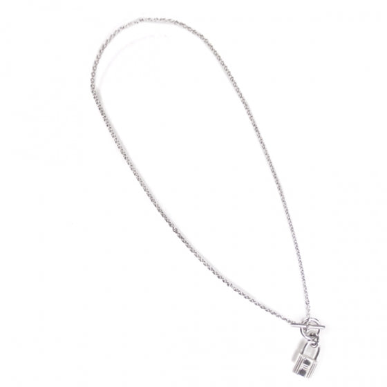 Hermes Mini Chaine Ancre Neckale Kelly Pendant Silver 1 of 6