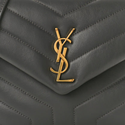 Saint Laurent Calfskin Y Quilted Monogram Small Loulou Chain Satchel Storm 9 of 11