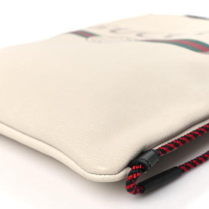 Gucci Calfskin Logo Drawstring Backpack Mystic White 9 of 9