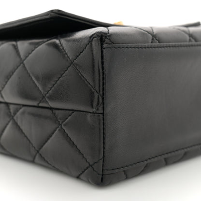 Chanel Lambskin Quilted Flap Shoulder Bag Black 9 of 10