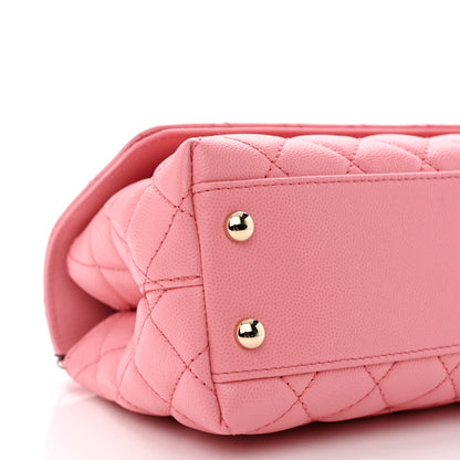 Chanel Caviar Quilted Mini Coco Chain Handle Flap Pink 9 of 11