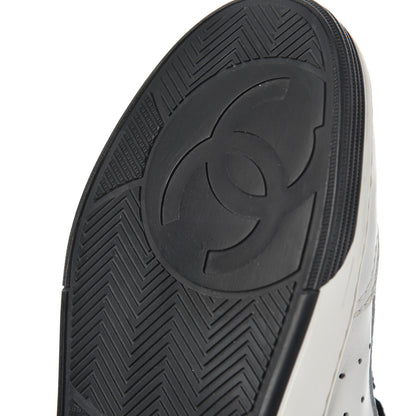 Chanel Calfskin Womens Logo Sneakers 35 Black White 8 of 18