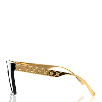 Louis Vuitton Acetate LV Empreinte Square Sunglasses Z1540W Black Gold 3 of 6
