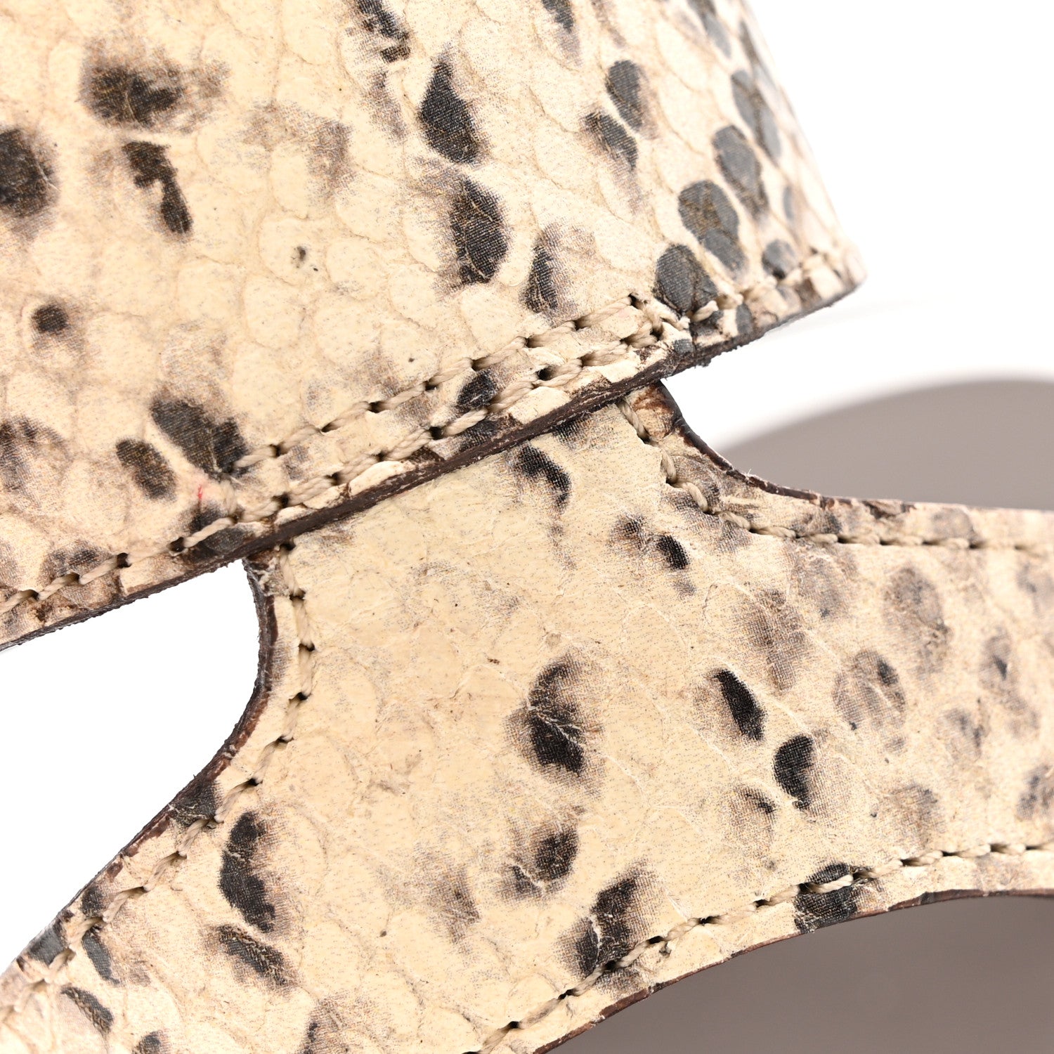 Saint Laurent Snakeskin Ankle Strap Sandals 36.5 Roccia 26 of 32