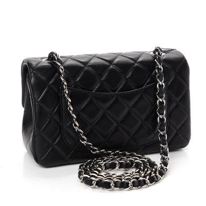 Chanel Lambskin Quilted Mini Rectangular Flap Black 3 of 13