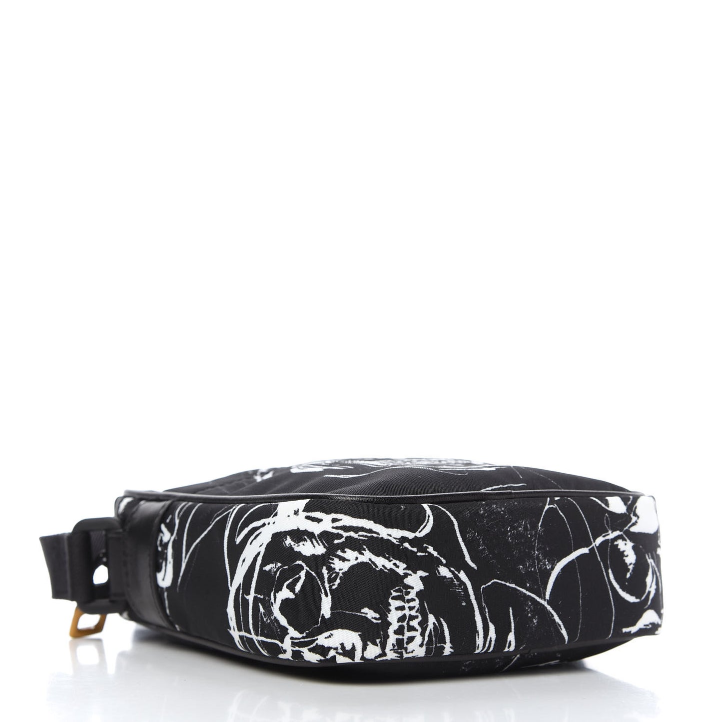 Nylon Mini Skull Messenger Bag Black