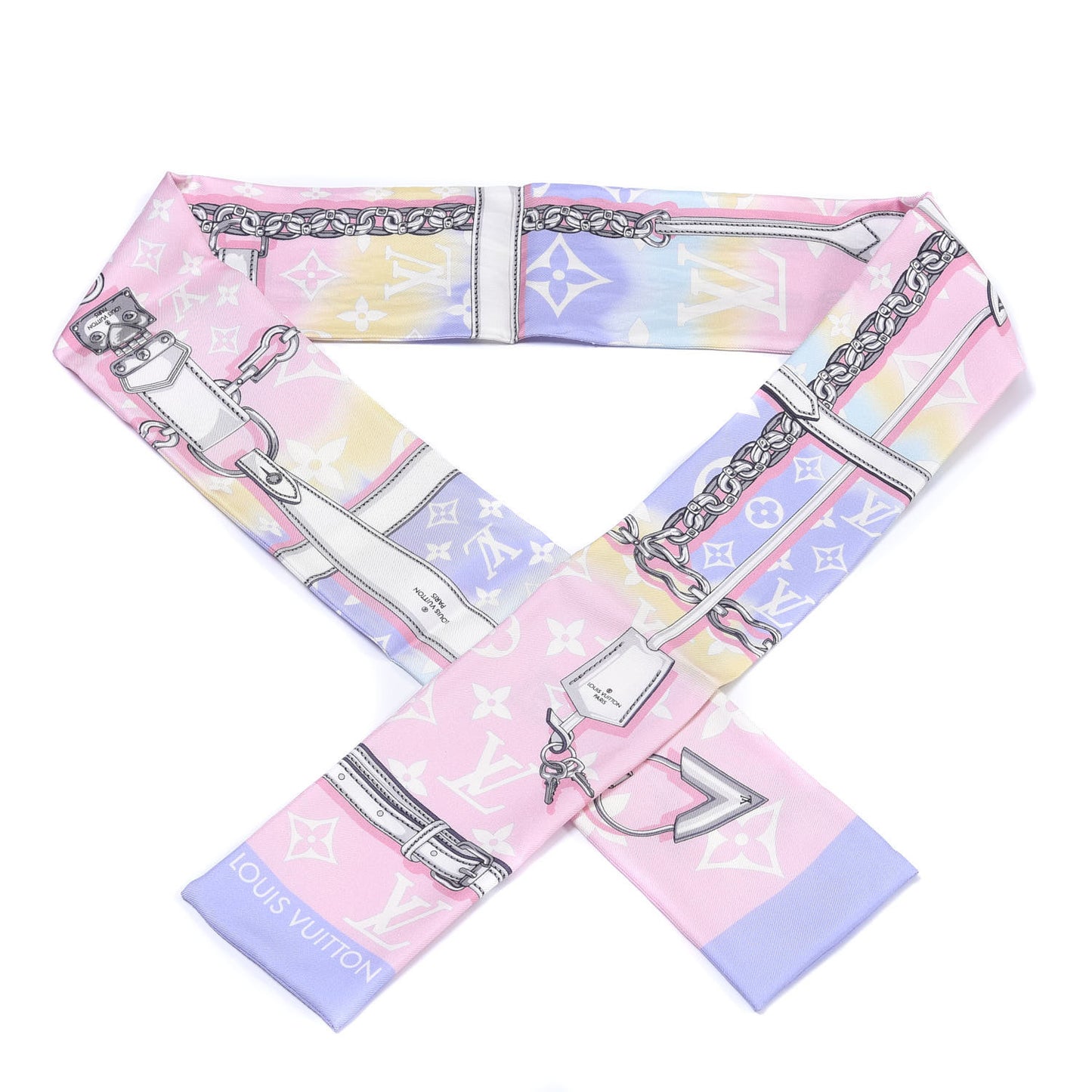 Silk Monogram Escale Confidential Bandeau Pink