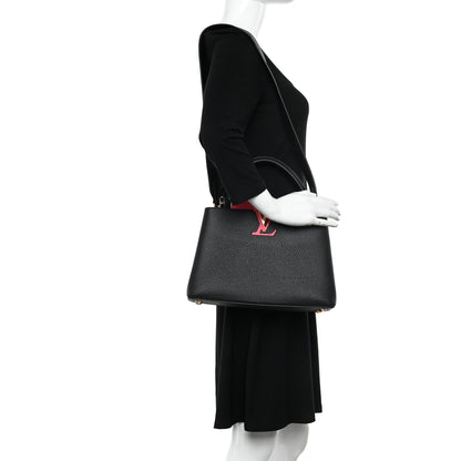 Louis Vuitton Taurillon Capucines MM Black Rose Berlingot 2 of 10