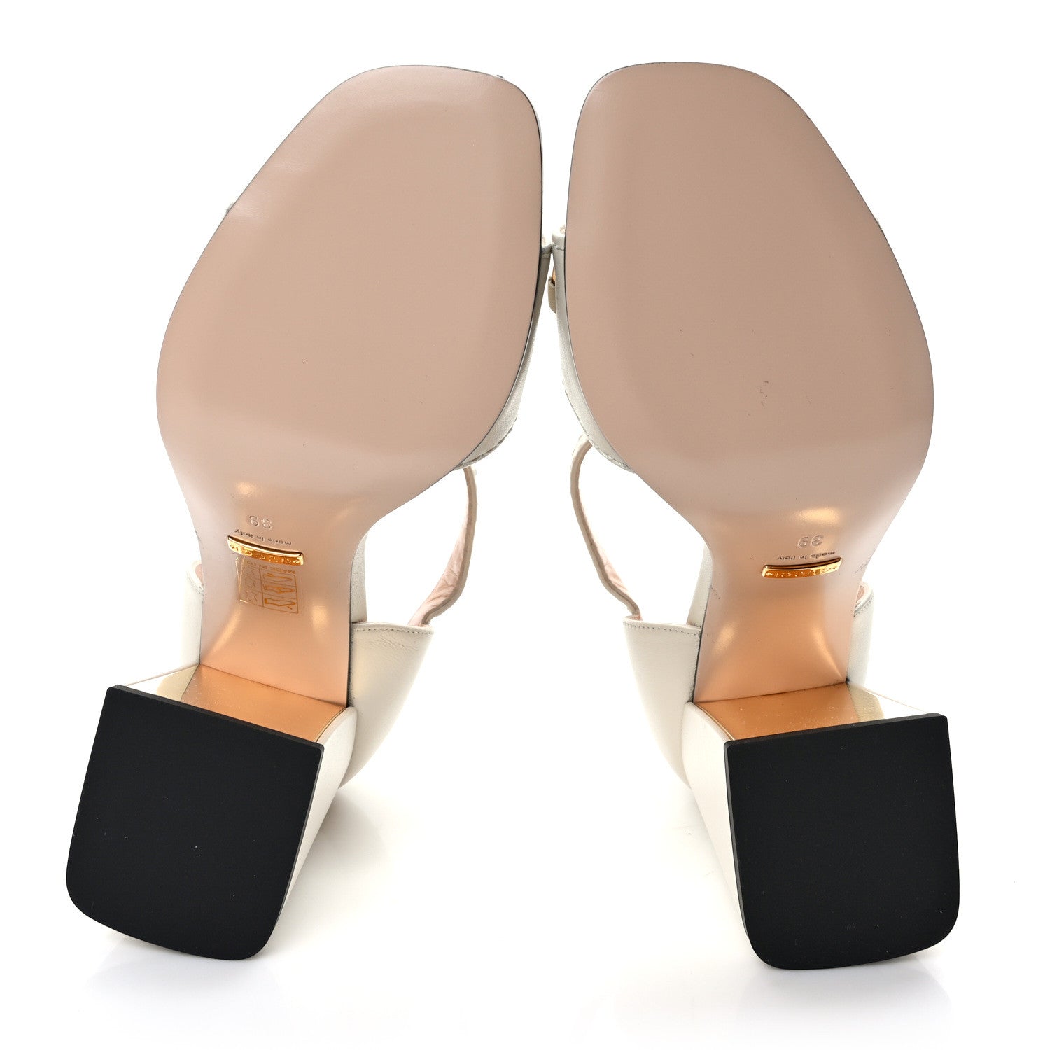 Gucci Nappa Horsebit Cross Strap 95mm Sandals 39 Mystic White 5 of 8