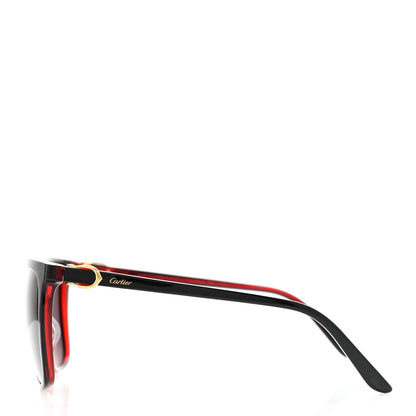 Cartier Acetate CT0002S Rectangular Sunglasses Black 3 of 8