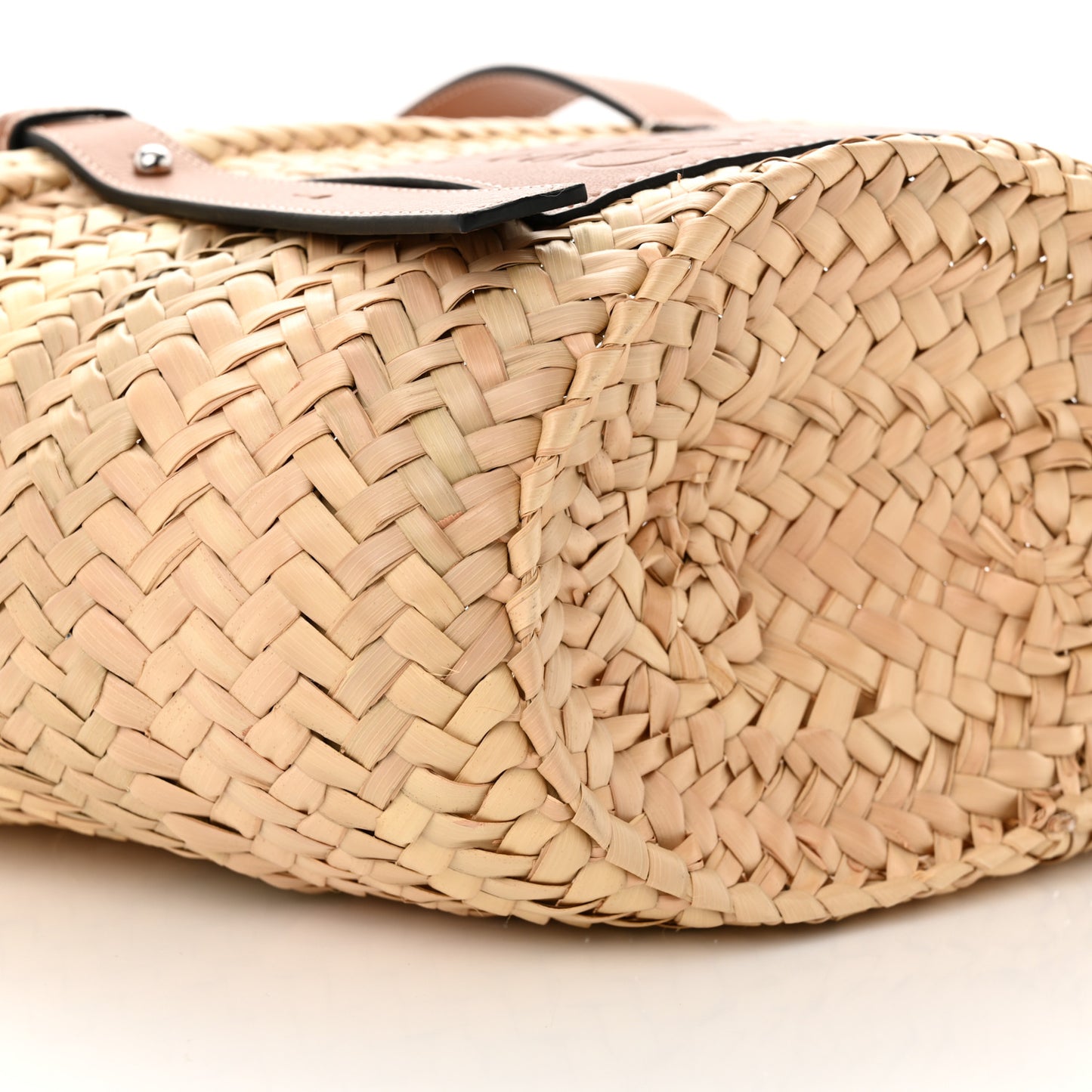 Raffia Small Basket Tote Bag Natural Tan