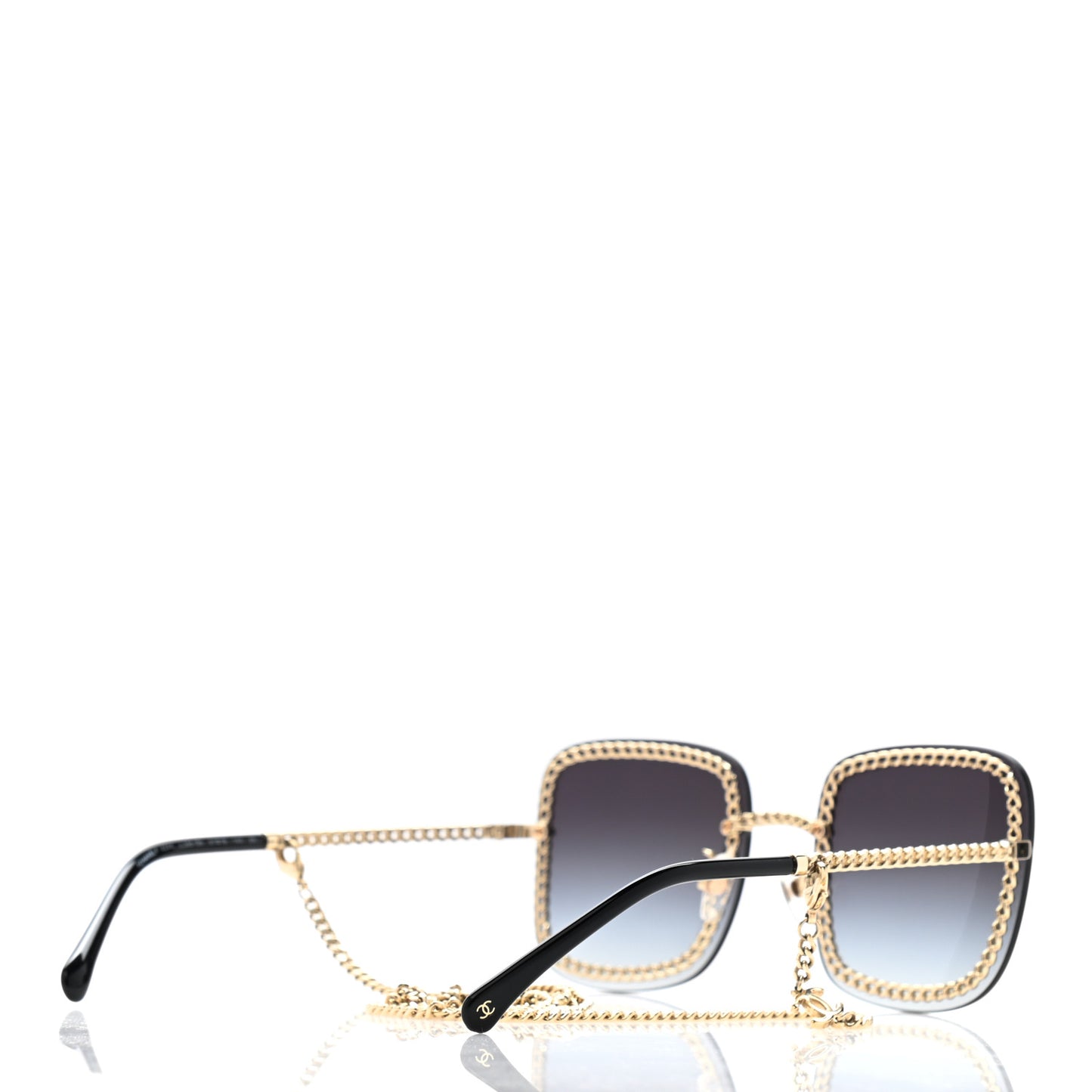 Chain Square Sunglasses 4244 Black