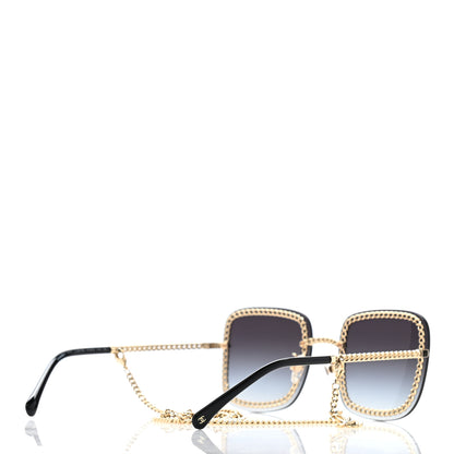 Chanel Chain Square Sunglasses 4244 Black 4 of 9