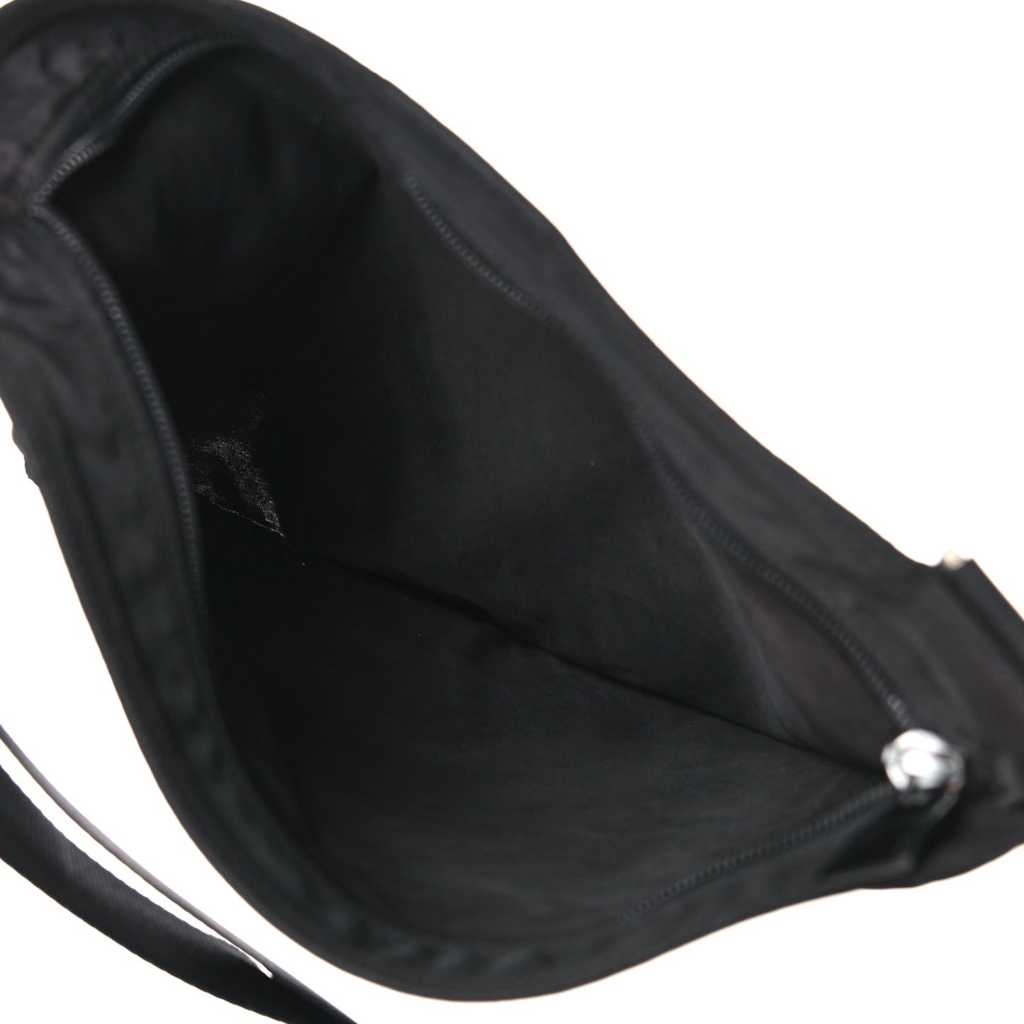 Nylon Vela Flat Messenger Bag Black