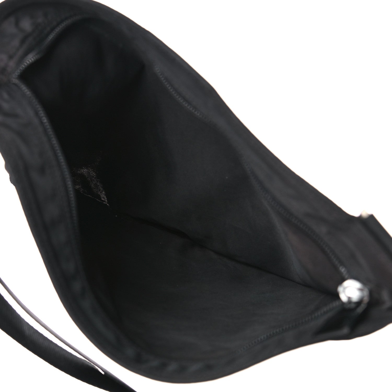 Prada Nylon Vela Flat Messenger Bag Black 4 of 11