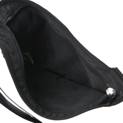 Prada Nylon Vela Flat Messenger Bag Black 4 of 11