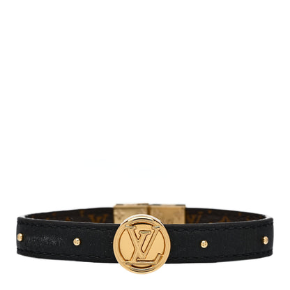 Louis Vuitton Monogram LV Circle Reversible Bracelet 17 Black 3 of 7
