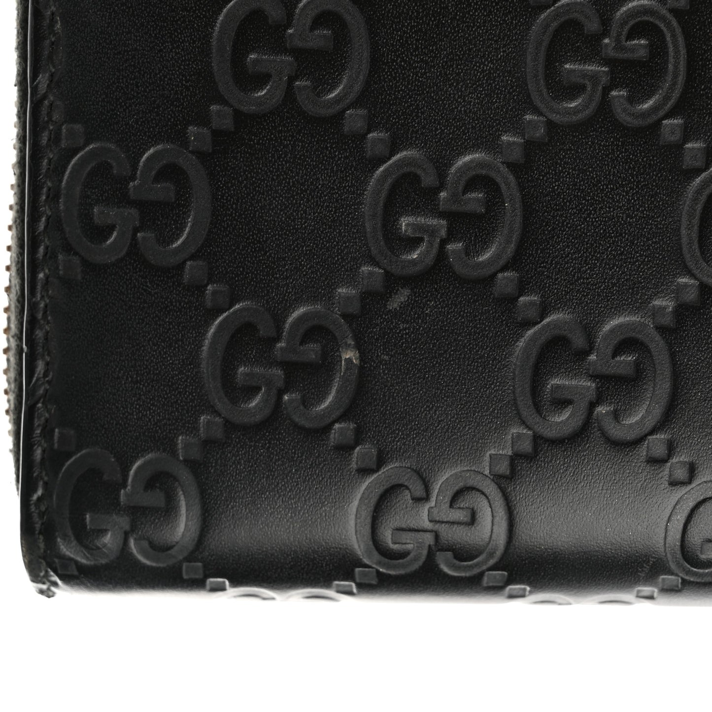 Guccissima GG Pierce Zip Around Wallet Black