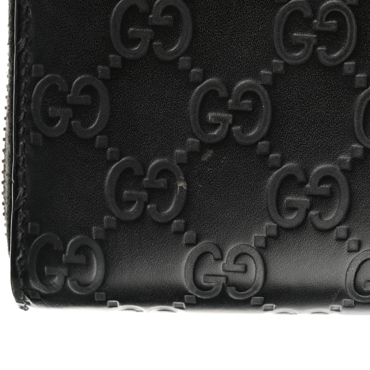 Gucci Guccissima GG Pierce Zip Around Wallet Black 10 of 11