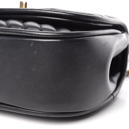 Chanel Lambskin Reverse Chevron Quilted Mini Round Top Handle Flap Black 10 of 12