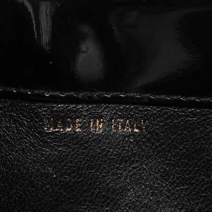 Chanel Patent Stitched Shoulder Flap Bag Black 8 of 12