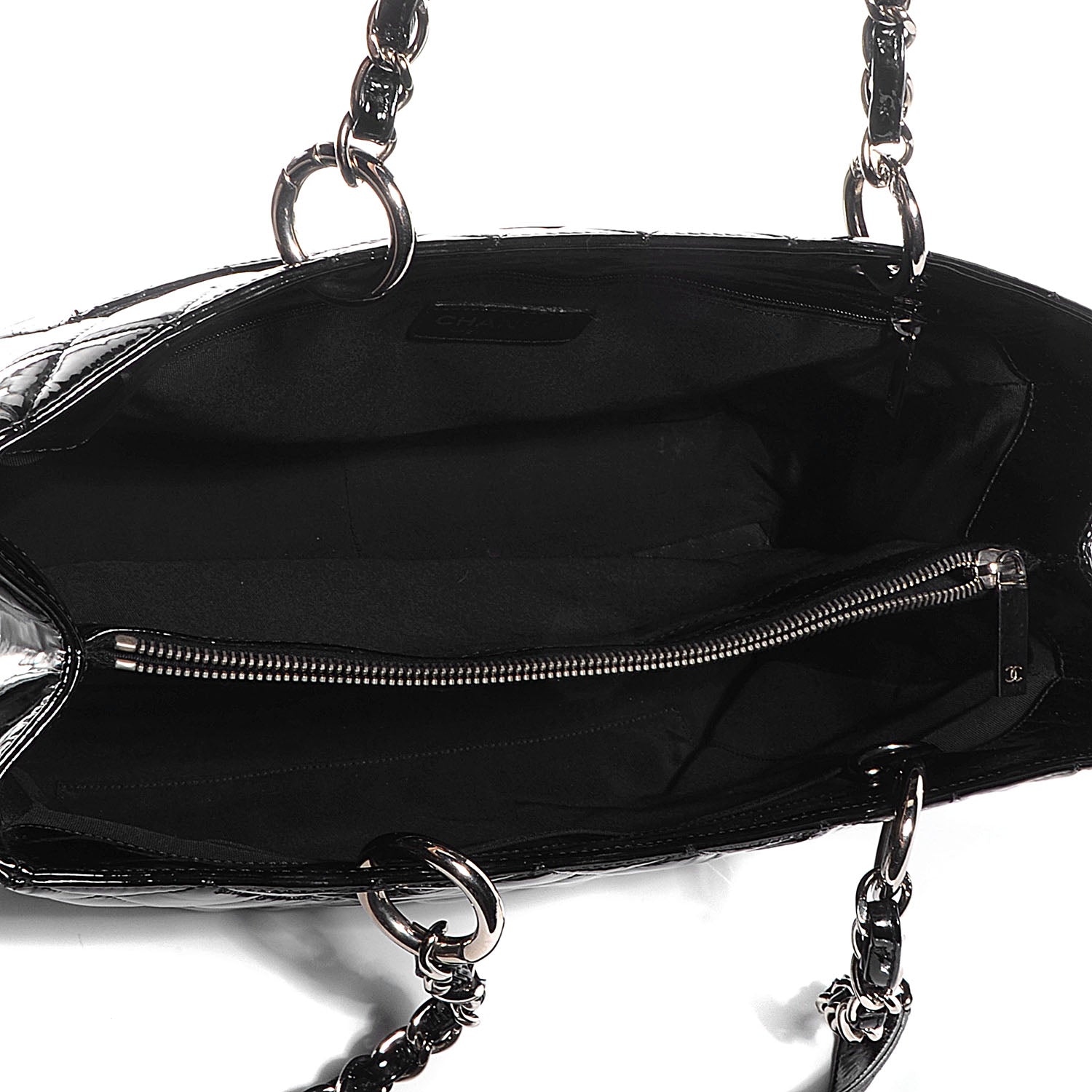 Chanel Patent Grand Shopping Tote GST Black 5 of 7