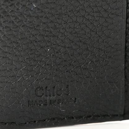 Chloe Grained Calfskin Compact Zip Around Wallet Black 6 of 7