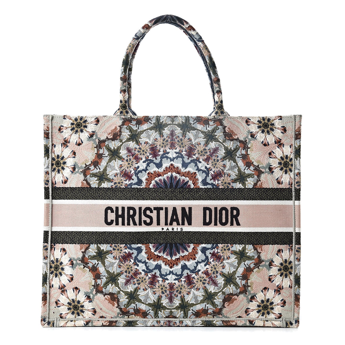 Canvas Embroidered KaleiDioroscopic Book Tote Multicolor