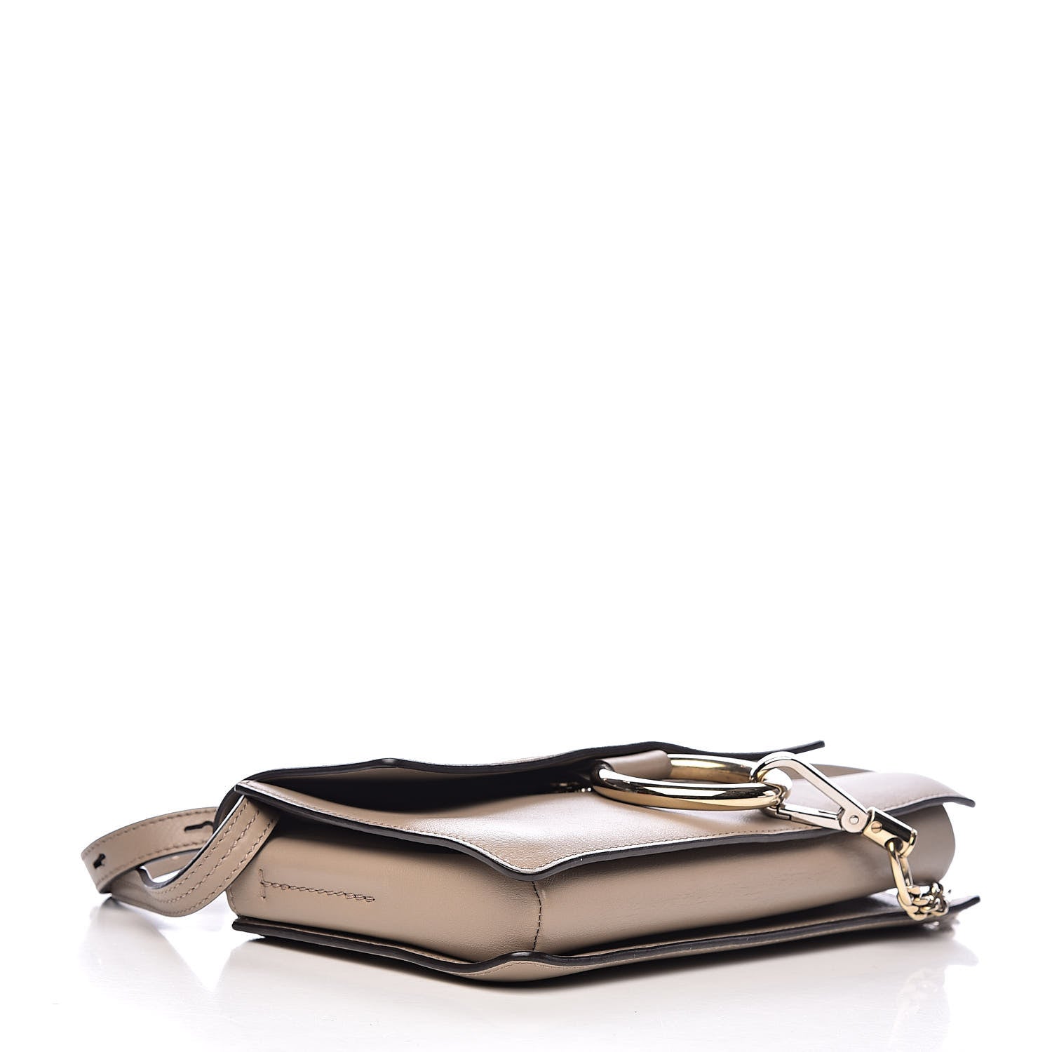 Chloe Suede Calfskin Small Faye Shoulder Bag Motty Grey 4 of 10