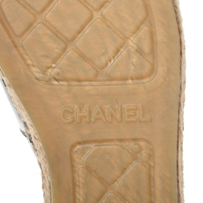 Chanel Lambskin CC Espadrilles 36 Black 7 of 10