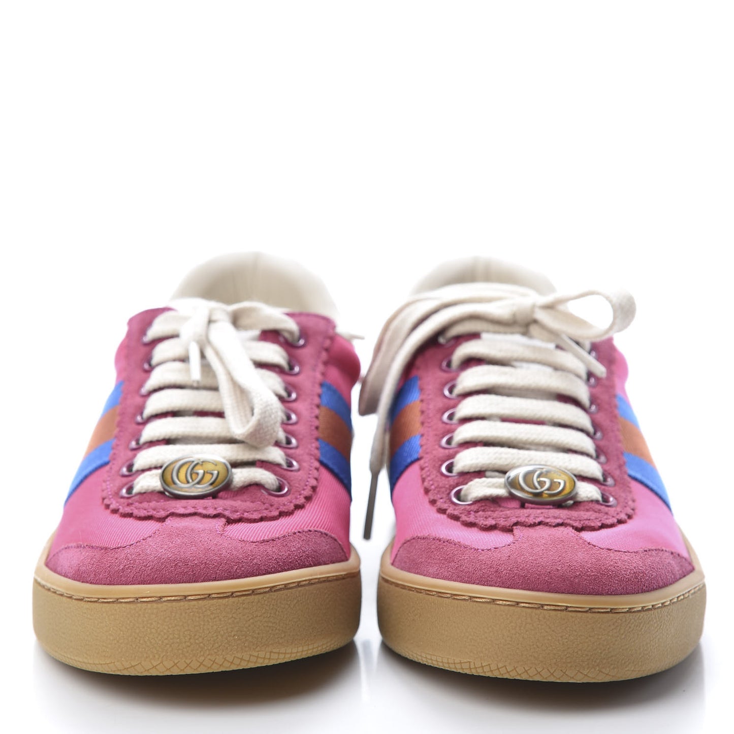 Nylon Suede Web Womens G74 Sneakers 36 Box Pink Old Rose Bright Splash
