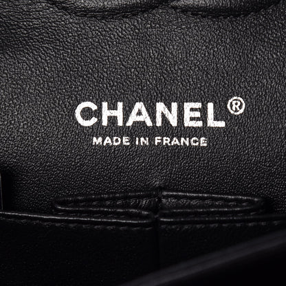 Chanel Lambskin Chevron Quilted Medium Double Flap So Black 9 of 14