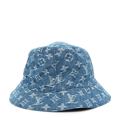 Louis Vuitton Monogram Denim Transformable Bob Bucket Hat 62 Blue 6 of 8