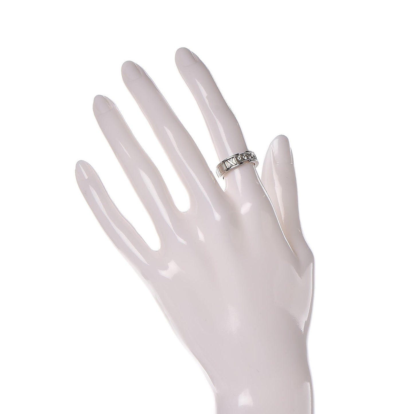 18K White Gold Diamond Atlas Ring 49.5 5