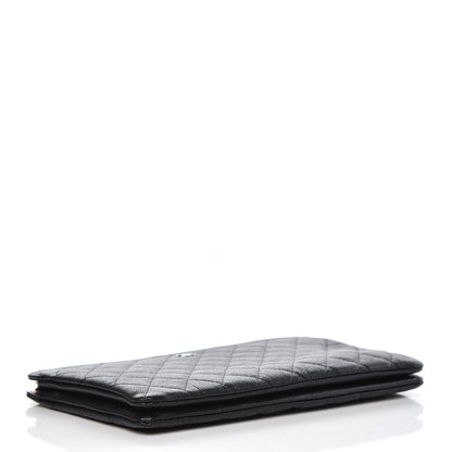 Chanel Caviar Quilted Large Zipped Clutch Black 4 of 9