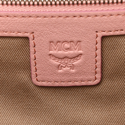 MCM Calfskin Ottomar Monogram Duffle Bag Pink 6 of 9