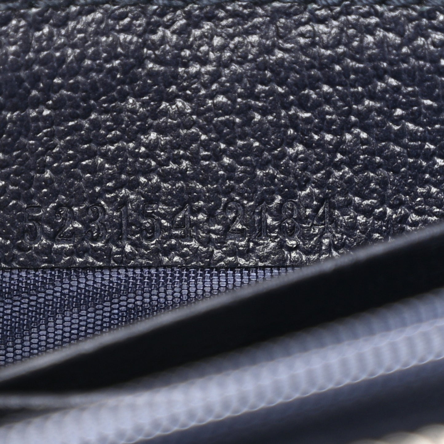 GG Supreme Monogram Textured Dollar Calfskin Web Ophidia Zip Around Wallet Beige Blue