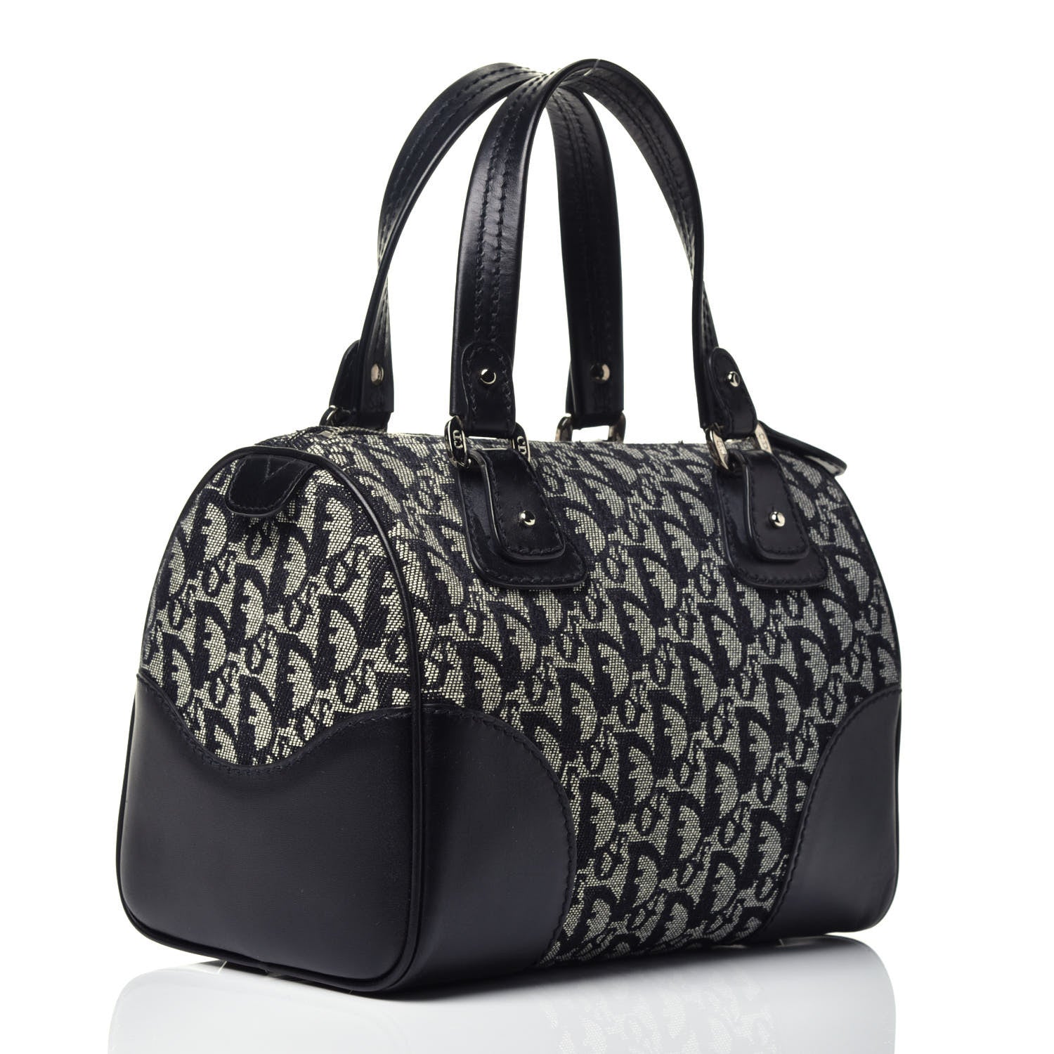 Christian Dior Monogram Boston Black 3 of 9