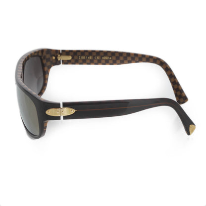 Louis Vuitton Damier Ebene Faux Semblant Rectangle Sunglasses Z0018E 2 of 9