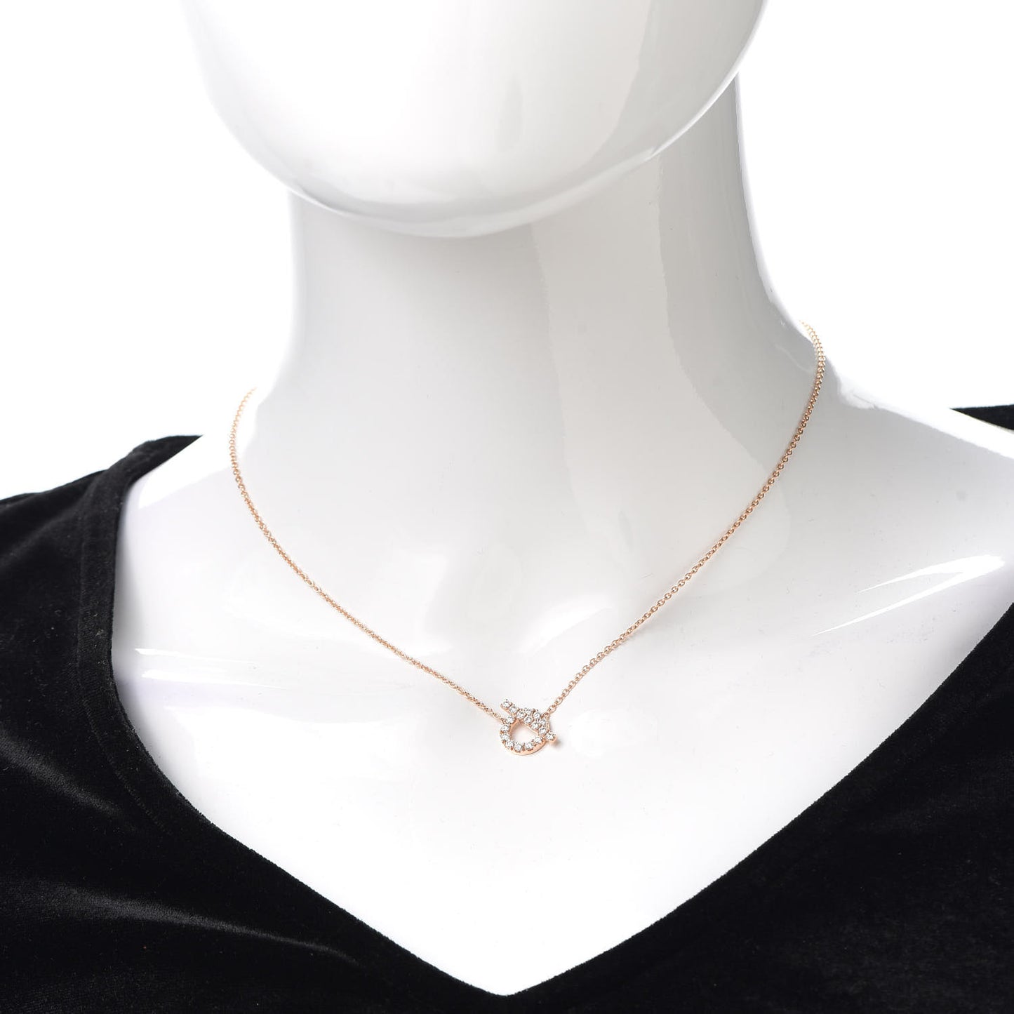 18K Rose Gold Diamond Finesse Pendant Necklace
