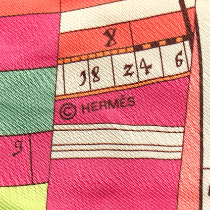 Hermes Silk Astrologie Nouvelle Twilly Rose Corail Vert Fluo 3 of 4
