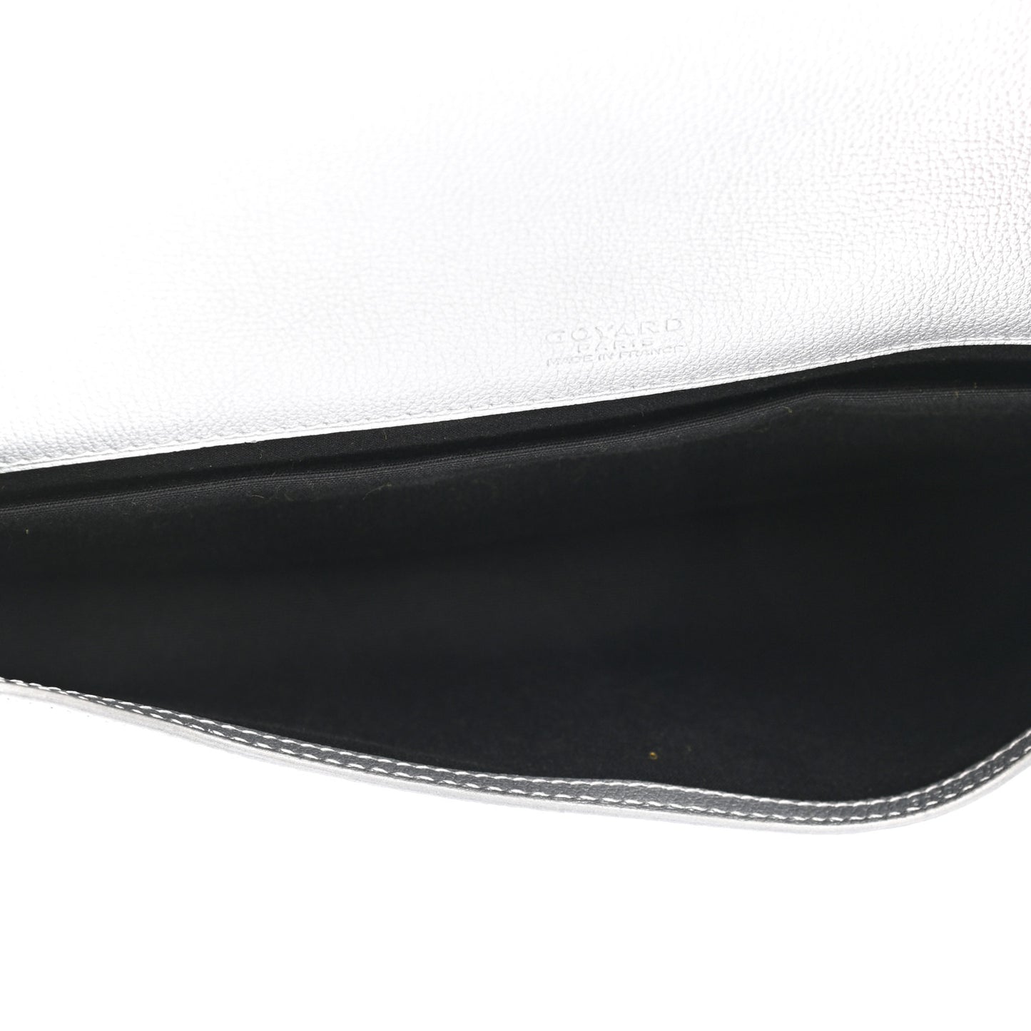 Goyardine Monte Carlo Bois Clutch With Strap Silver